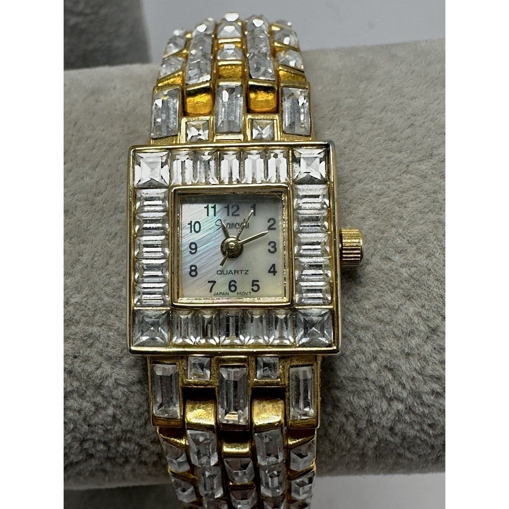 Xanadu Pave Crystal New Battery Ladies MOP Watch 19MM‎ 7.25" L40